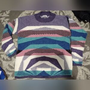Vintage 80s Keren mock turtleneck pastel sweater